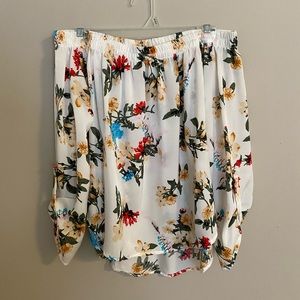 Off the shoulder silk top